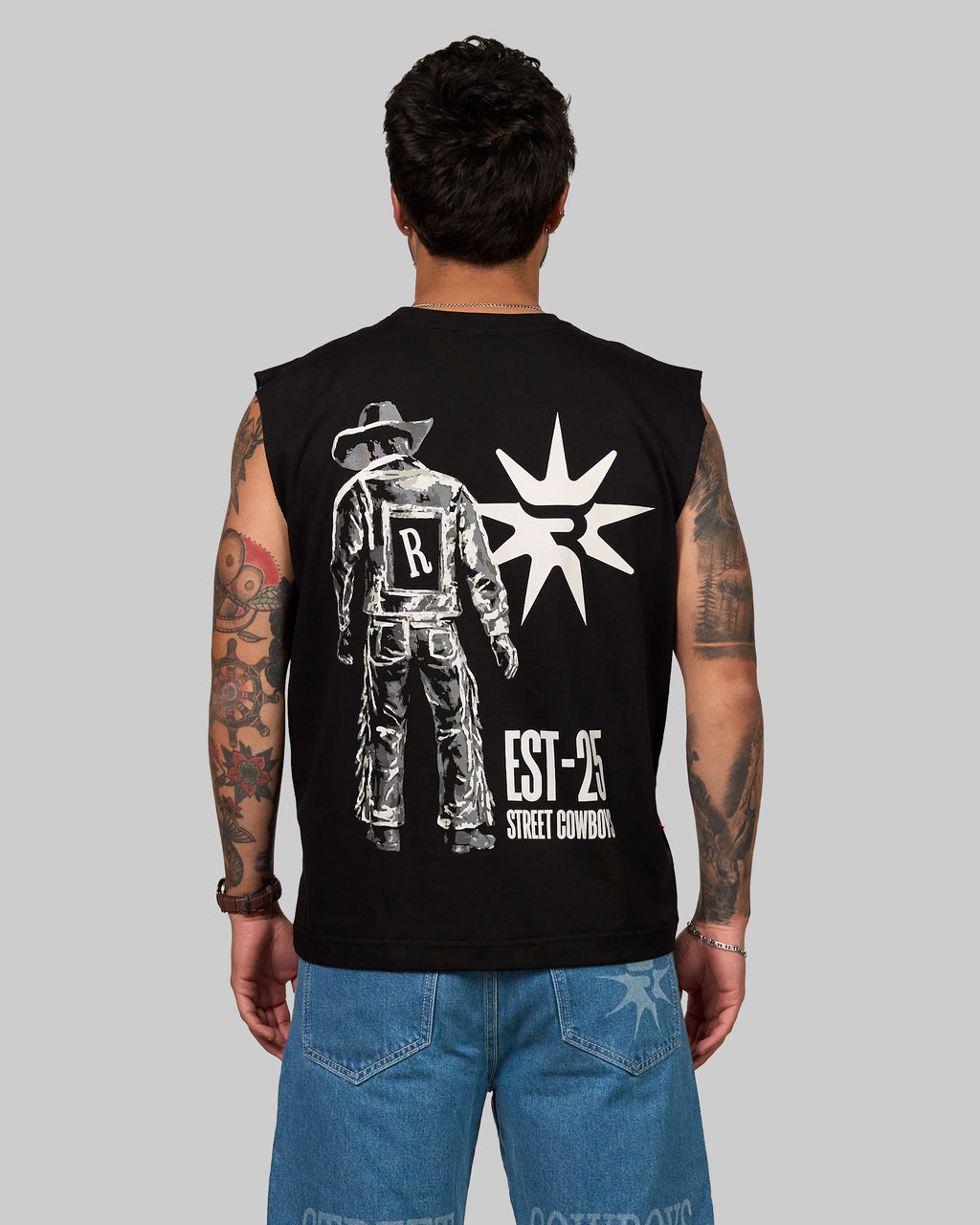 THE R COWBOY TANK NEGRA